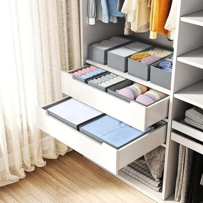 DIMJ Schubladen Organizer Kleiderschrank - Stoff Ordnungssystem 12er Set