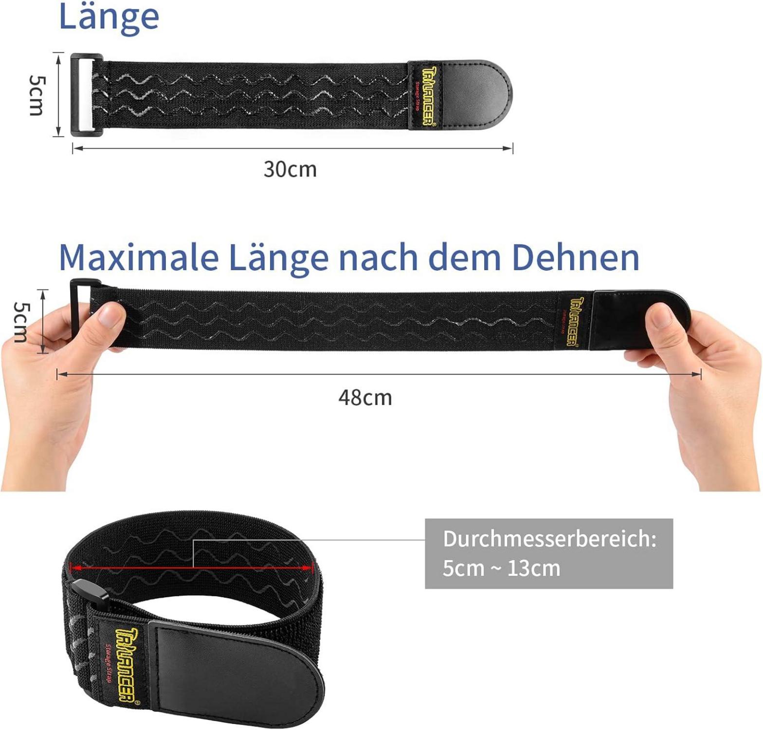 30 cm Elastische Gurtbänder mit Klettverschlüssen