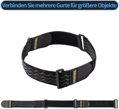 Trilancer Gurtbänder 30x5cm Elastisch mit Klett 8er-Pack Kabelschlauch