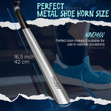 NINEMAX Schuhlöffel Edelstahl 42cm 2er Pack - Stabiler Shoe