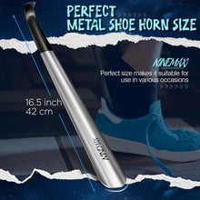 NINEMAX Schuhlöffel Edelstahl 42cm 2er Pack - Stabiler Shoe
