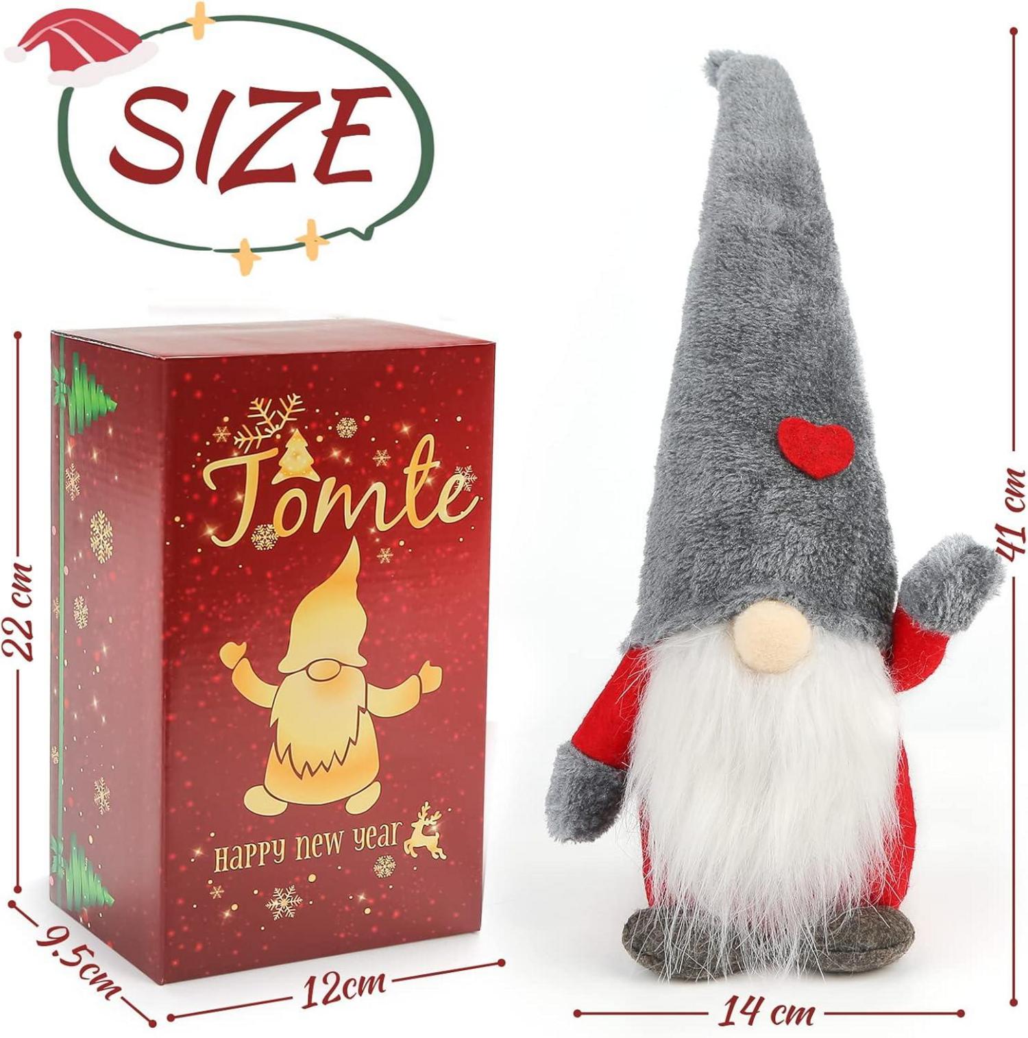 Weihnachtsdeko Wichtel Groß Santa Tomte Gnom 41cm - Premium