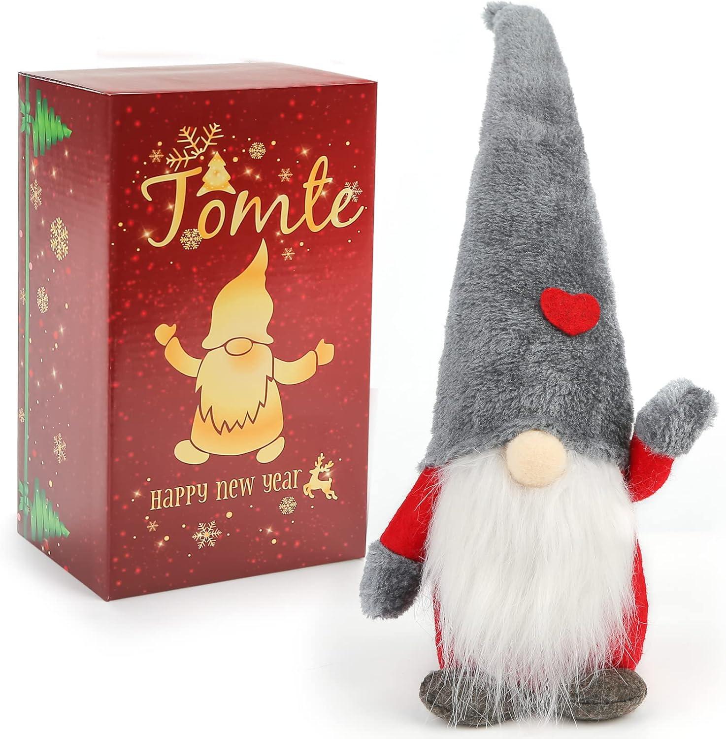 Weihnachtsdeko Wichtel Groß 41cm - Schwedischer Santa Tomte Gnom - Geschenke für Weihnachten
