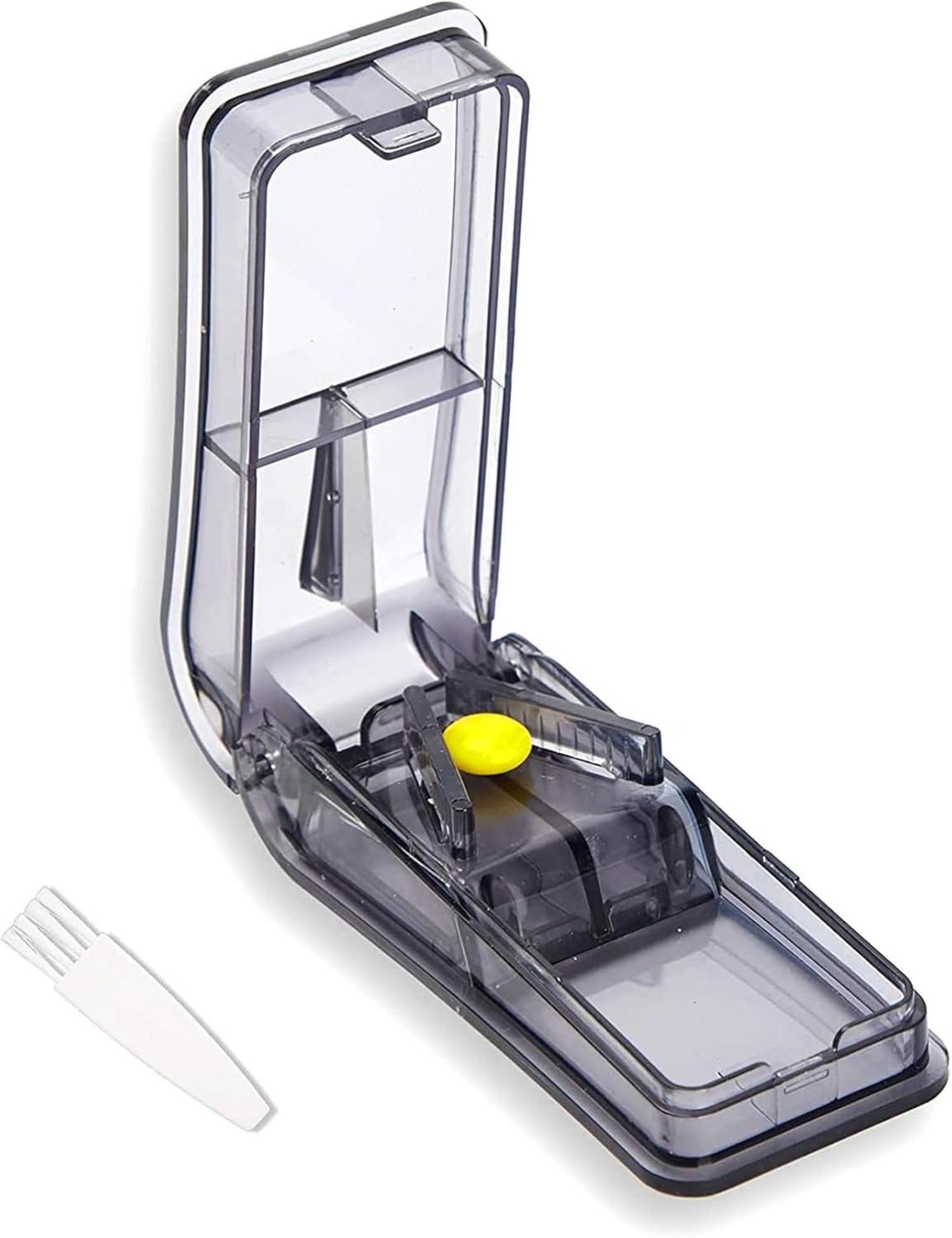 Tablettenteiler für große und kleine Tabletten mit Aufbewahrungsfach