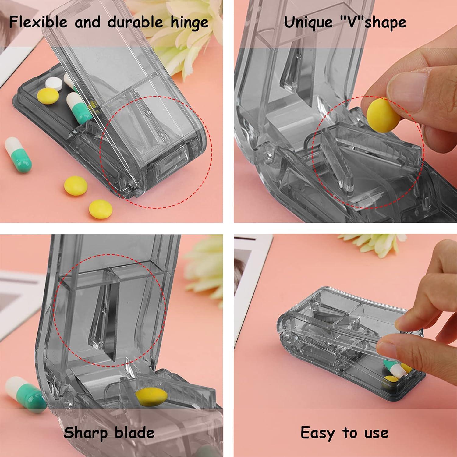 Tablettenteiler für große und kleine Tabletten, schwarz