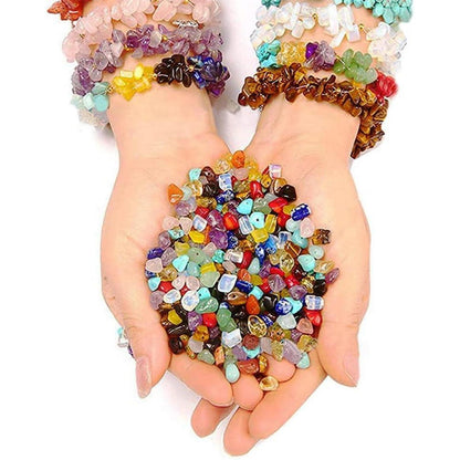 DIY Schmuck Set 24 Farben Naturstein Perlen 5-7mm 1073 Stk