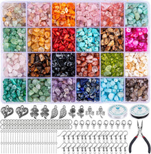 DIY Schmuck Set Natürliche Edelsteinperlen Ringe Basteln