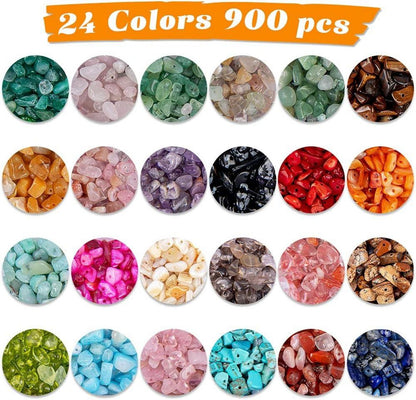 DIY Schmuck Set Natürliche Edelsteinperlen Ringe Basteln