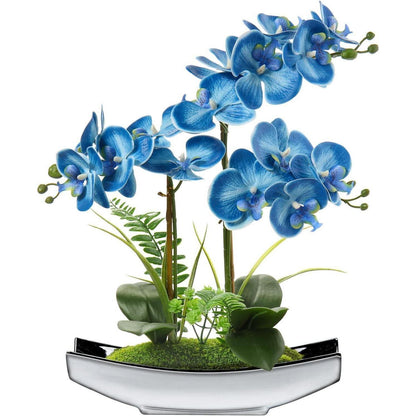 Kunstblume Orchidee Künstlich Phalaenopsis Bonsai Deko 38cm