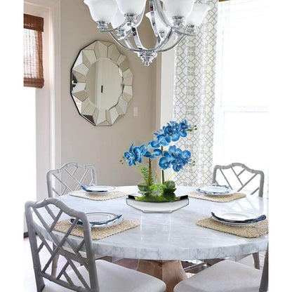 Kunstblume Orchidee Künstlich Phalaenopsis Bonsai Deko 38cm