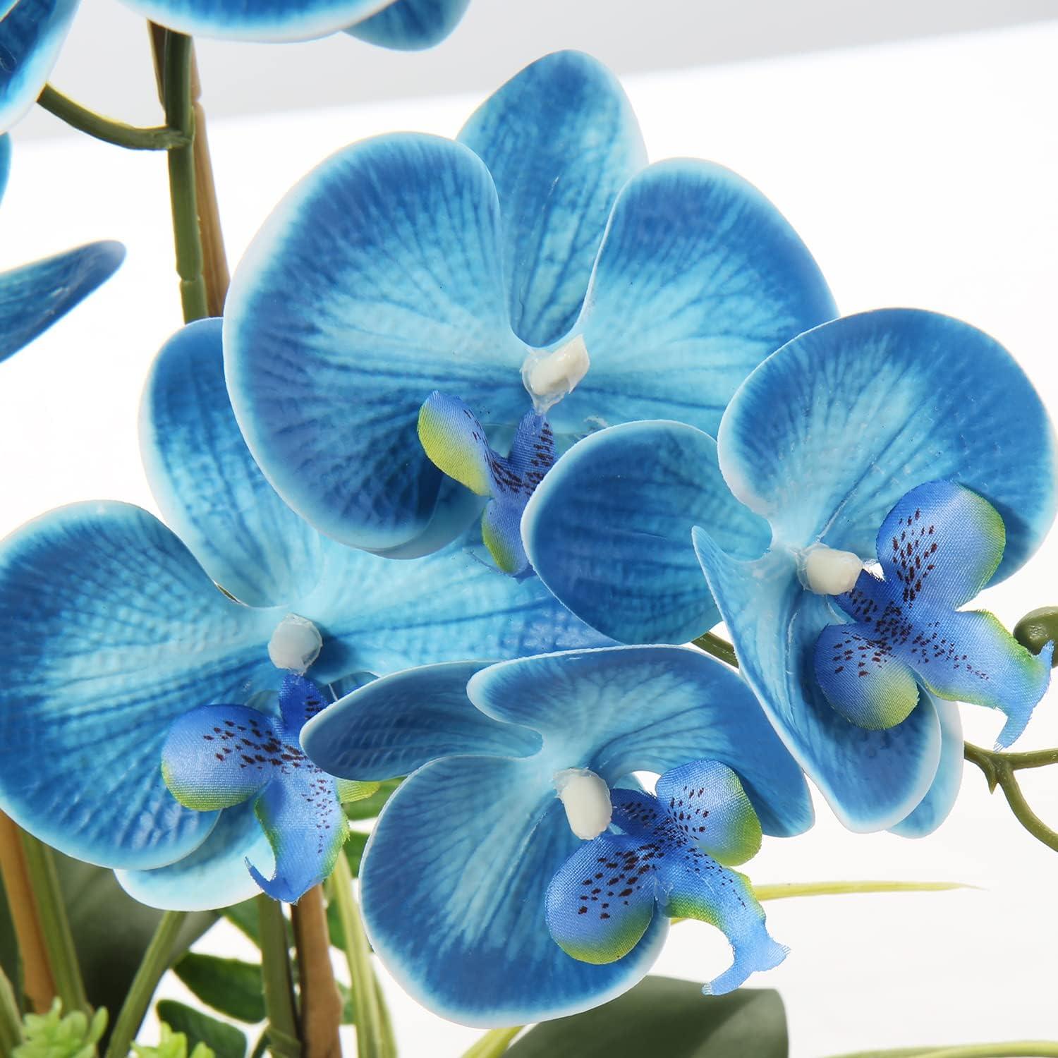 Kunstblume Orchidee Künstlich Phalaenopsis Bonsai Deko 38cm