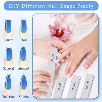 Nagelfeilen-Set 100/100 - 12 Stück für