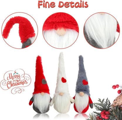 Handgemachte Weihnachtswichtel Figuren Set, 3 Stücke, 29.5cm hoch