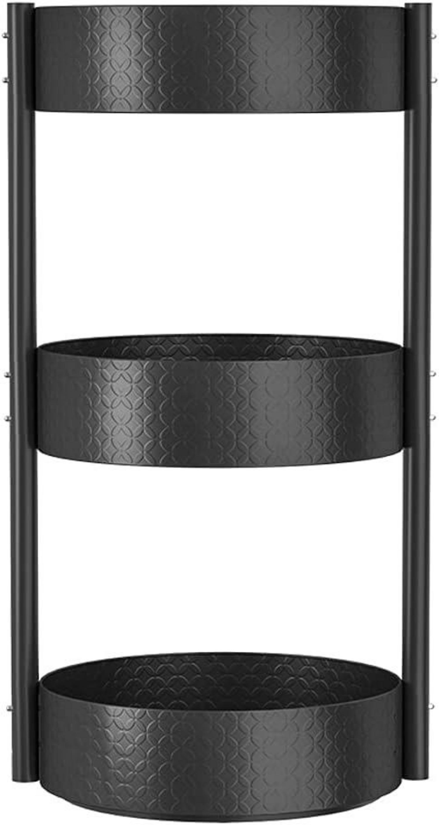 Drehbares Gewürzregal Schwarz Lazy Susan 3 Etagen Kohlenstoffstahl