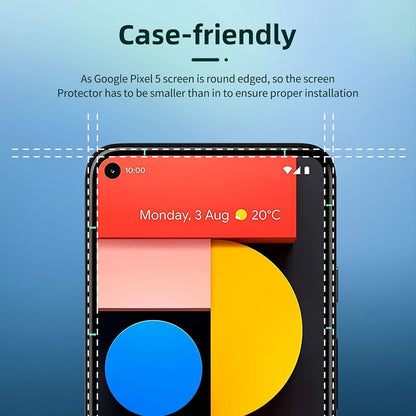 Panzer Schutz Glas Google Pixel 5 5G 3er Set 9H Härte Displayfolie