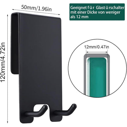 Duschhaken ohne Bohren für Duschwand 2er Set, Matt