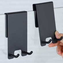 Duschhaken ohne Bohren 2er Set für Duschwand Schwarz 6-12 mm