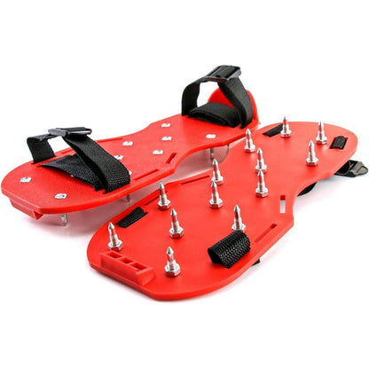 Nagelschuhe Estrichschuhe 25mm Spikes Epoxidböden-Paar Rot