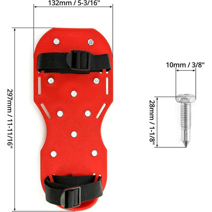 Nagelschuhe Estrichschuhe 25mm Spikes Epoxidböden-Paar Rot