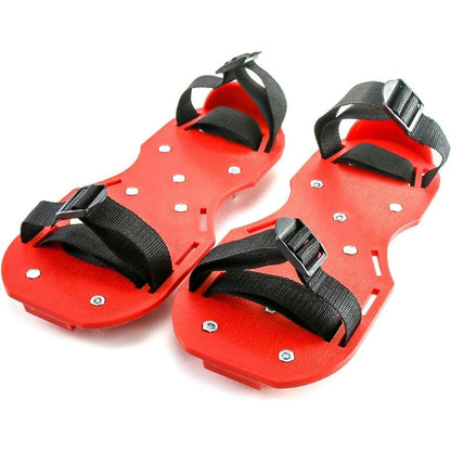 Nagelschuhe Estrichschuhe 25mm Spikes Epoxidböden-Paar Rot