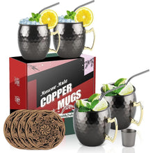 Moscow Mule Becher Set Kupfer Schwarz Geburtstagsgeschenke