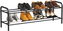Schuhregal Edelstahl 2 Ebenen für 9-12 Paar Schuhe 80 x 26.2 x 33.5 cm