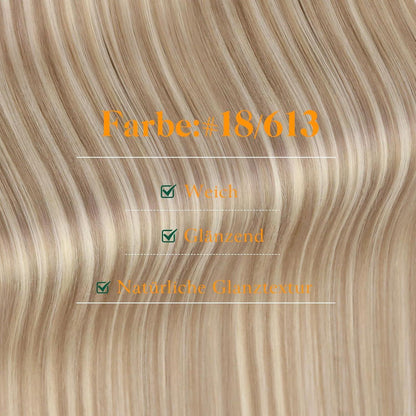 Echthaar Tape Extensions Blond Aschblond 55cm #18/613