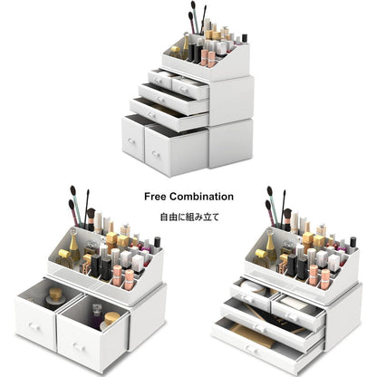 XL Kosmetik Make Up Organizer Weiß 6 Schubladen