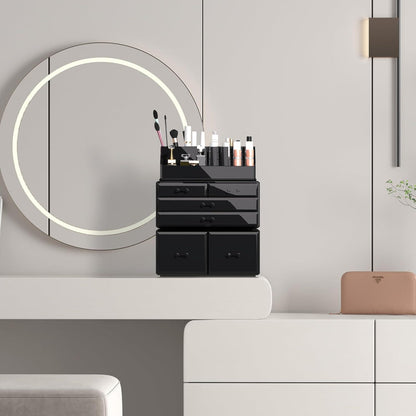 Makeup Organizer XL Schwarz 6 Schubladen