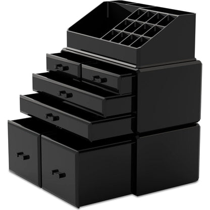 Makeup Organizer XL Schwarz 6 Schubladen