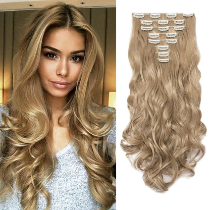 Welliges Haarverdichtung Set – Naturblond, 45cm