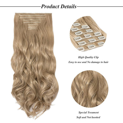 Welliges Haarverdichtung Set – Naturblond, 45cm