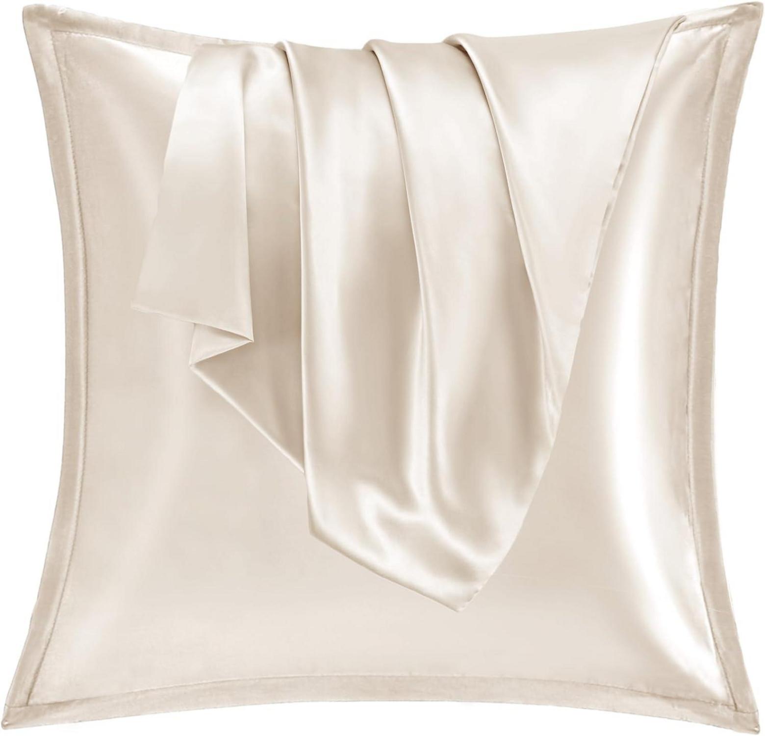 Satin Kissenbezug 80x80 2er Set Weich Curly Haar Pflegeleicht