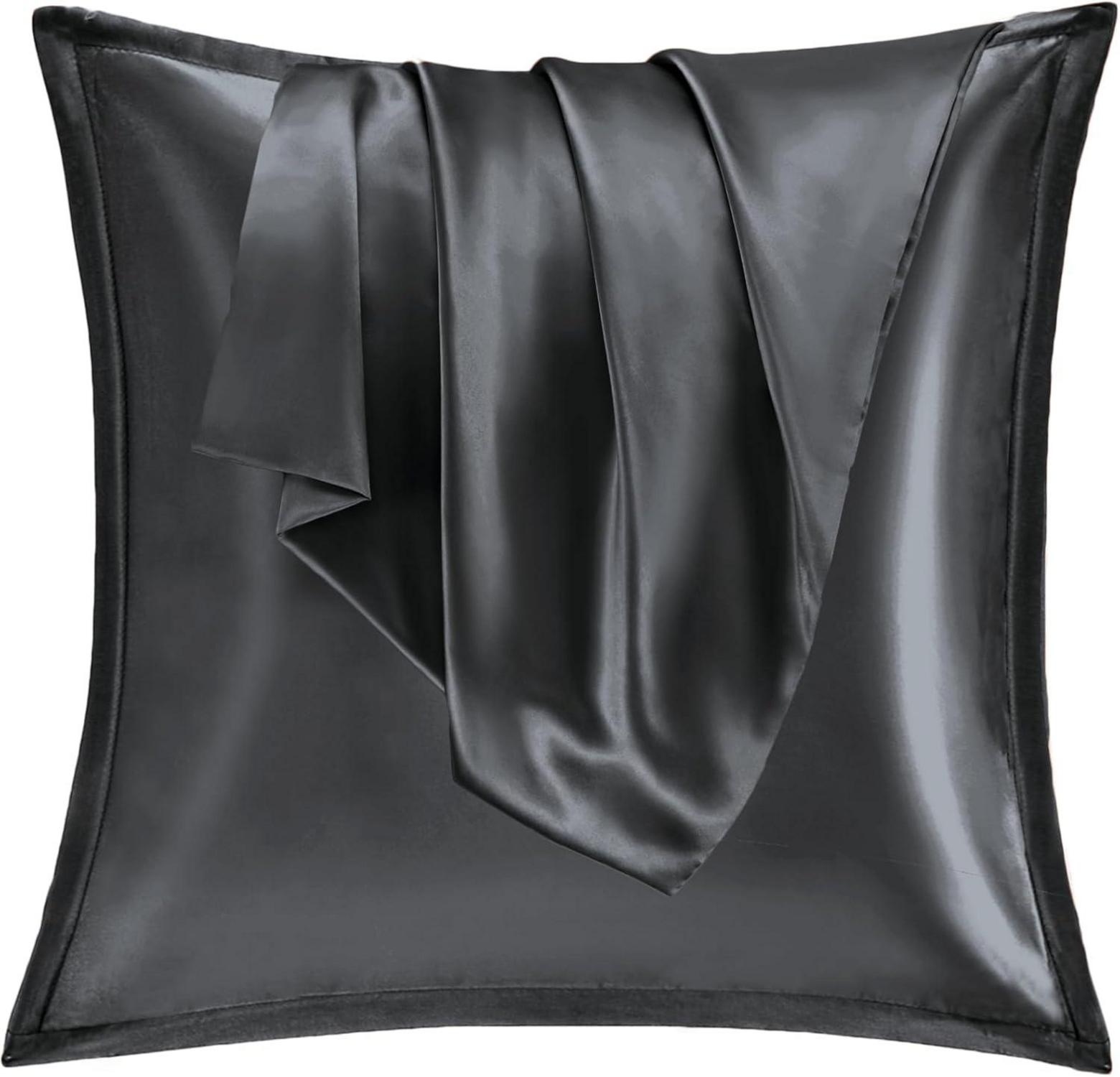 Satin Kissenbezug 80x80 2er Set Weich Silk Pillowcase Curly Haar