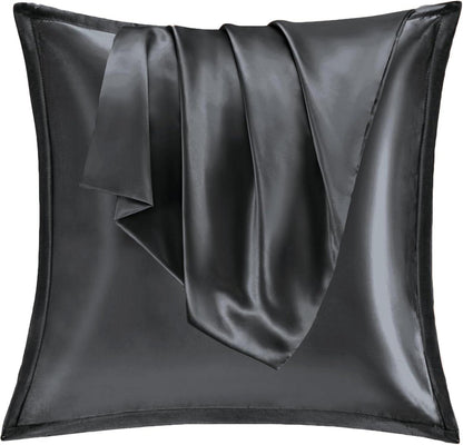 Satin Kissenbezug 80x80 2er Set Weich Silk Pillowcase Curly Haar