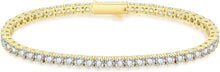 Damen Tennisarmband 14K Gold beschichtet mit Zirkonia Steinen 3mm