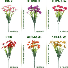 Kunstblumen Draußen 12 Stück UV-beständig Violett