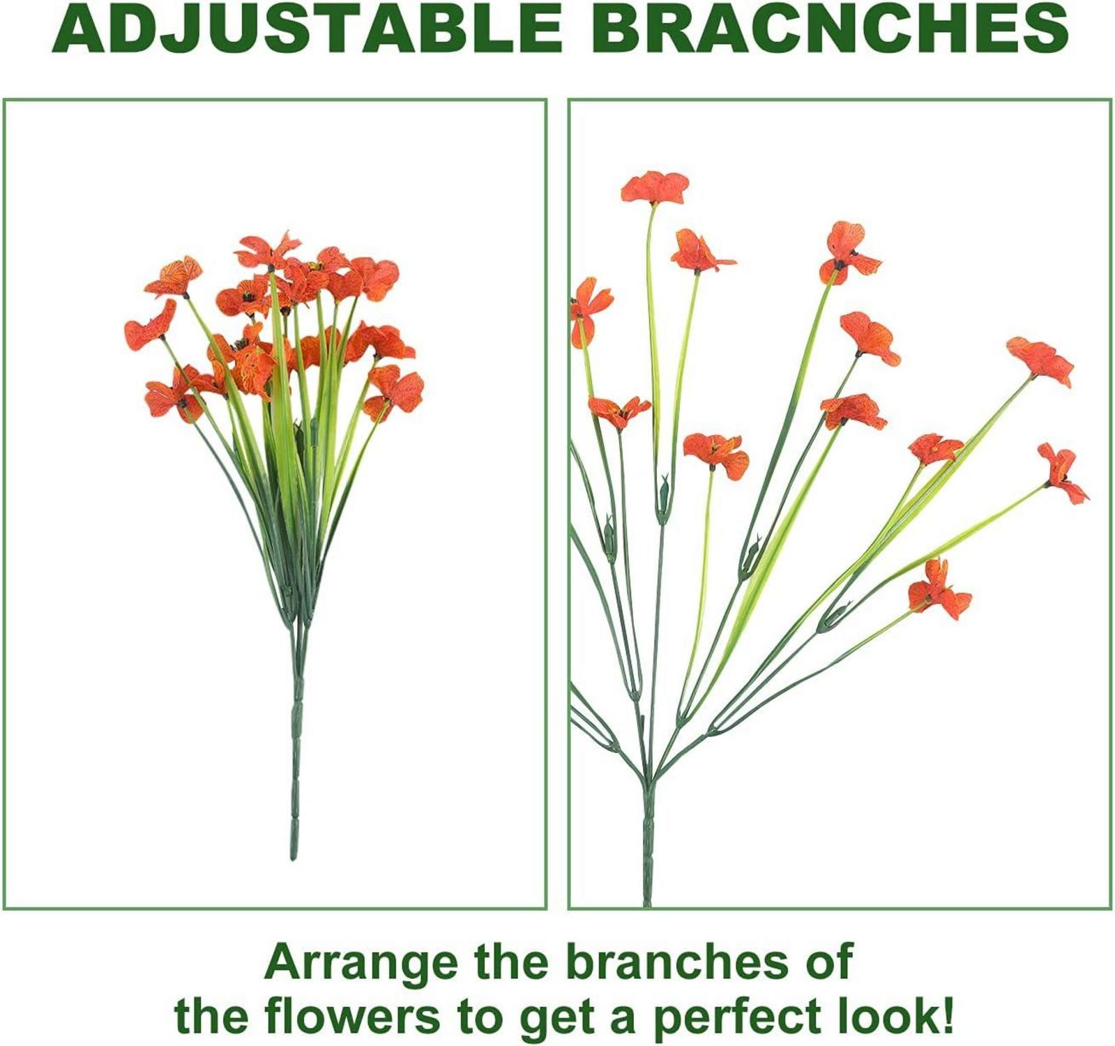 ALAGIRLS Künstliche Kunstblumen UV-beständig 12er Set Mehrfarbig