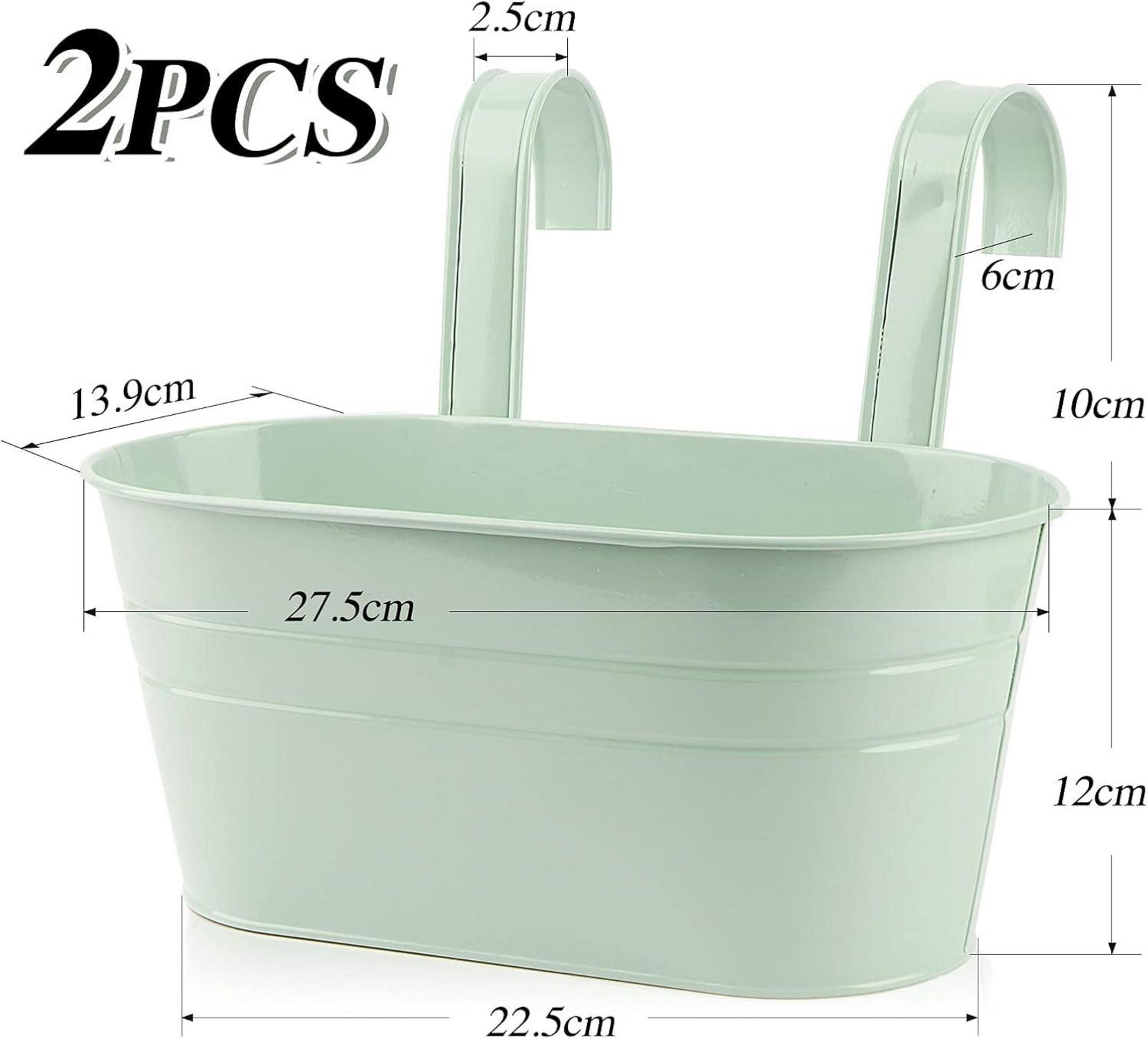 2er Metall Hängender Blumentopf Set 27.5 * 13.9 * 12cm für