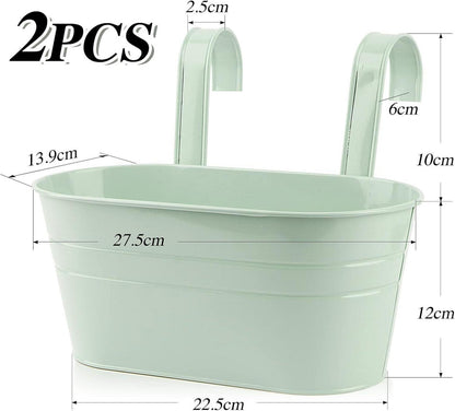 2er Metall Hängender Blumentopf Set 27.5 * 13.9 * 12cm für