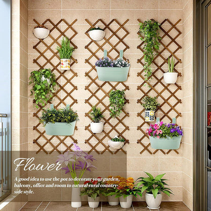 Hängender Blumentopf Metall Balkon Garten Dekoration Set 27.5 * 13.9 * 12cm