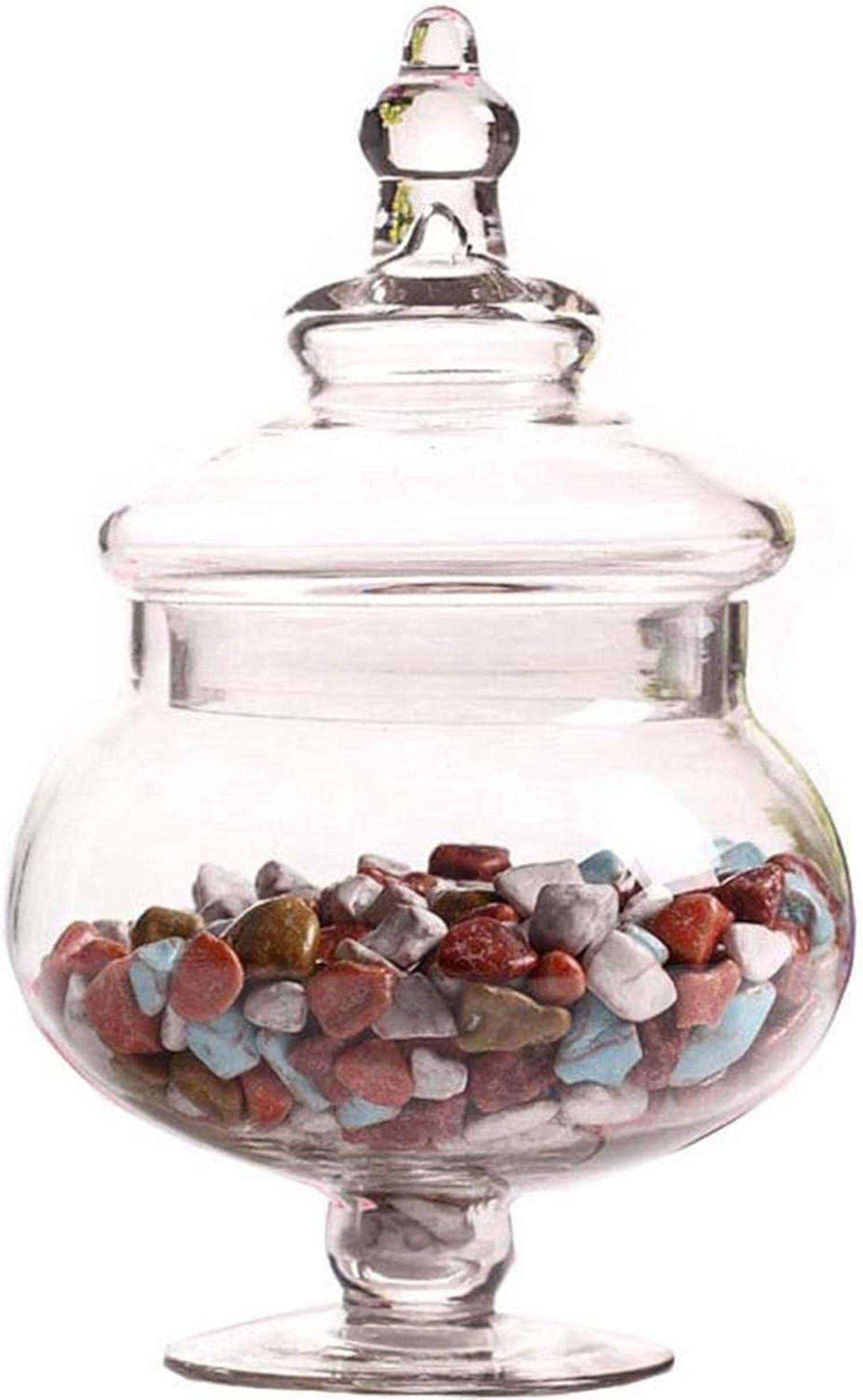Kleine Glas Bonbonglas mit Deckel für Hochzeiten und