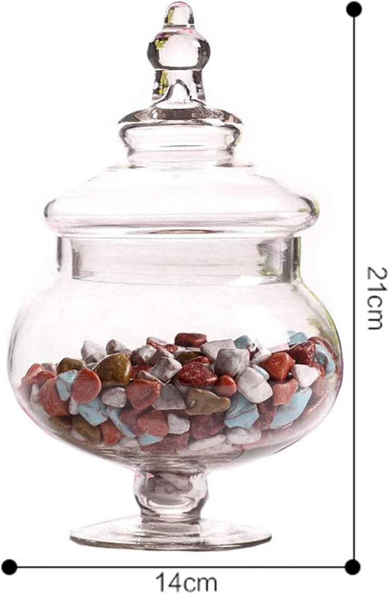 Kleine Glas Bonbonglas mit Deckel für Hochzeiten und