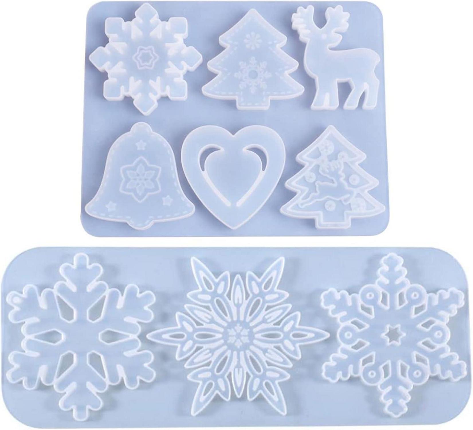 Weihnachts Silikonform Schneeflocke DIY Backformen 2 Stück