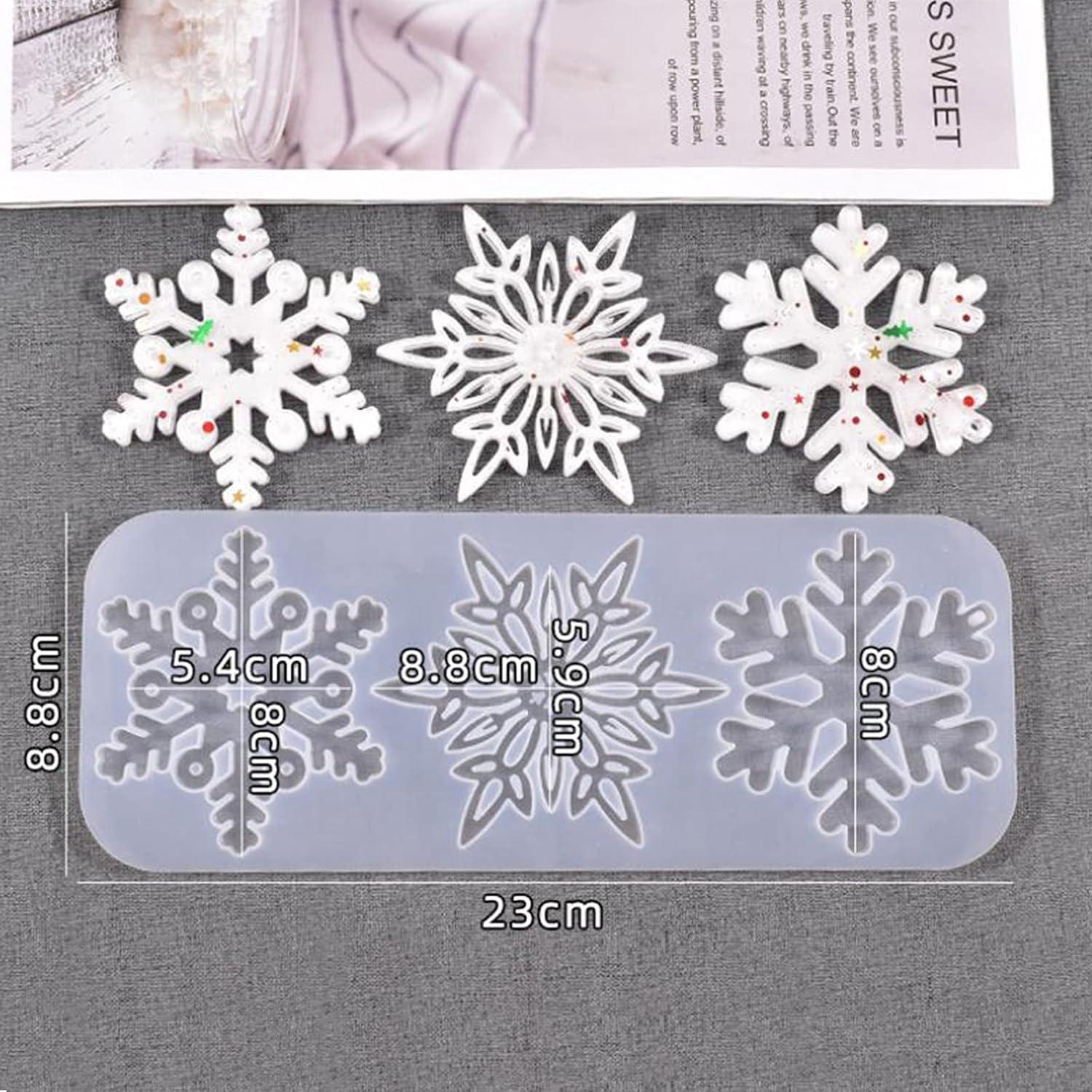 Weihnachts Silikonform Schneeflocke DIY Backformen 2 Stück