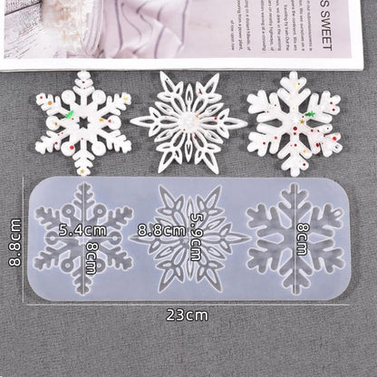 Weihnachts Silikonform Schneeflocke DIY Backformen 2 Stück