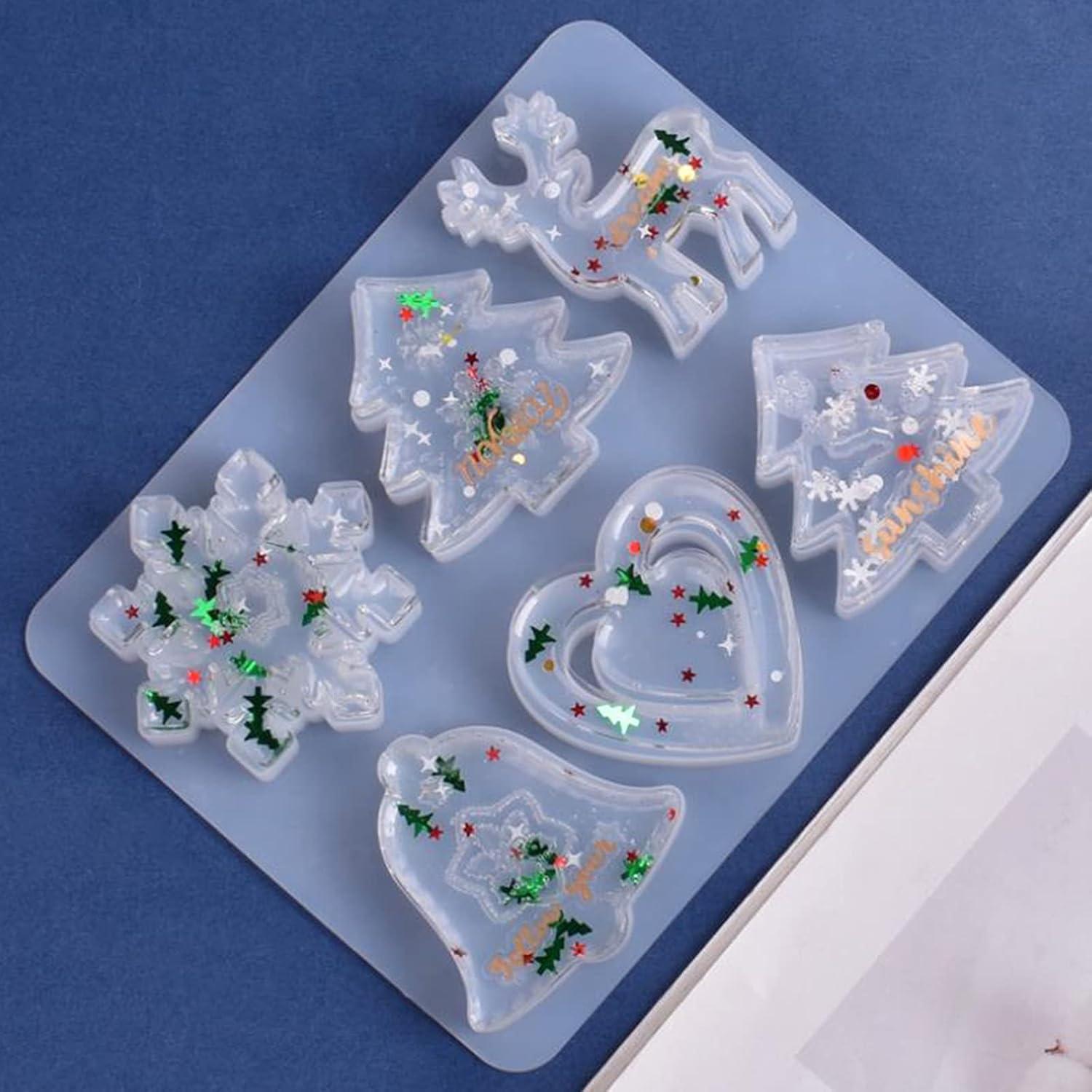 Weihnachts-Thema Silikonform für DIY Backen und Basteln 2er Set