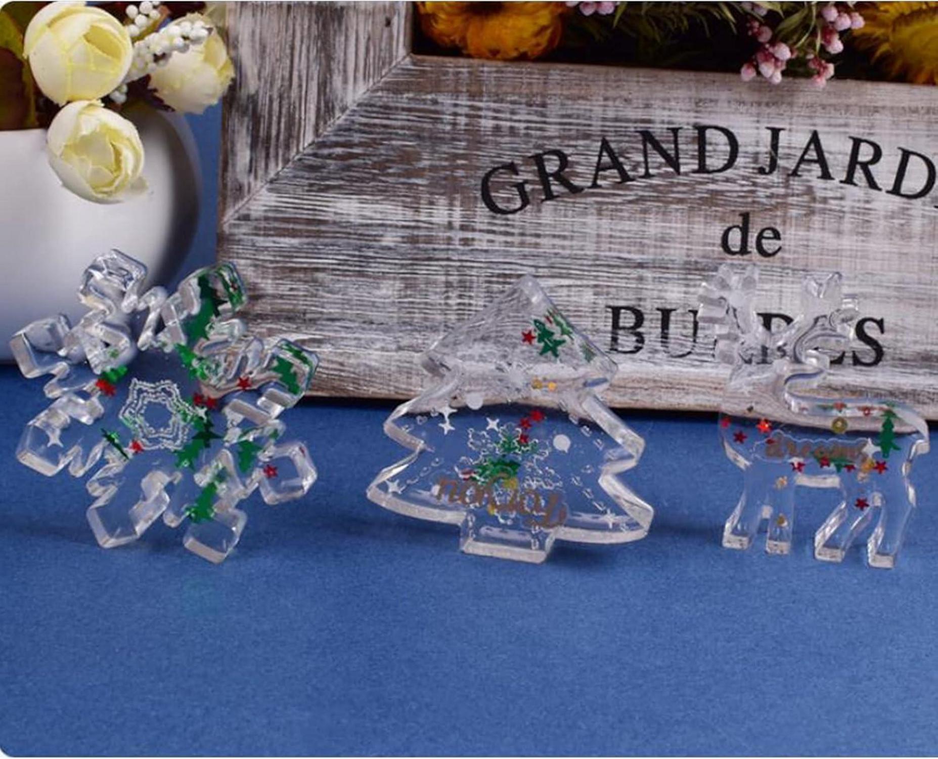 Weihnachten Silikonform Schneeflocke Harz Backformen Werkzeuge - 2