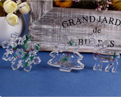 Weihnachten Silikonform Schneeflocke Harz Backformen Werkzeuge - 2