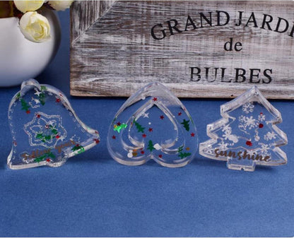 Weihnachten Silikonform Schneeflocke Weihnachtsbaum 2er Set